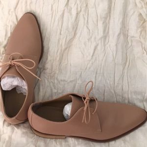Everlane size 7 blush leather pointed toe Oxford. Never worn